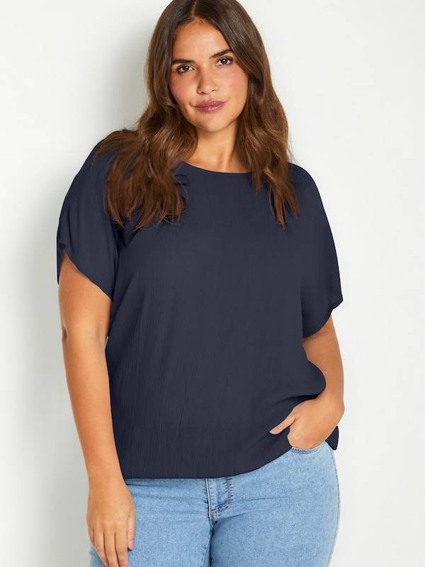 KAFFE CURVE Blouse 'Ami Stanley' in Navy