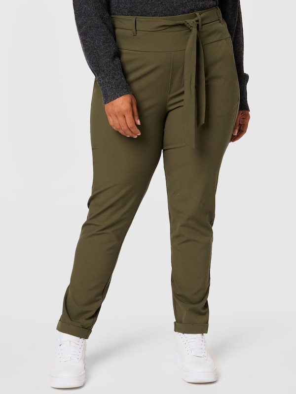 KAFFE CURVE Regular Pants 'Jia' in Olive