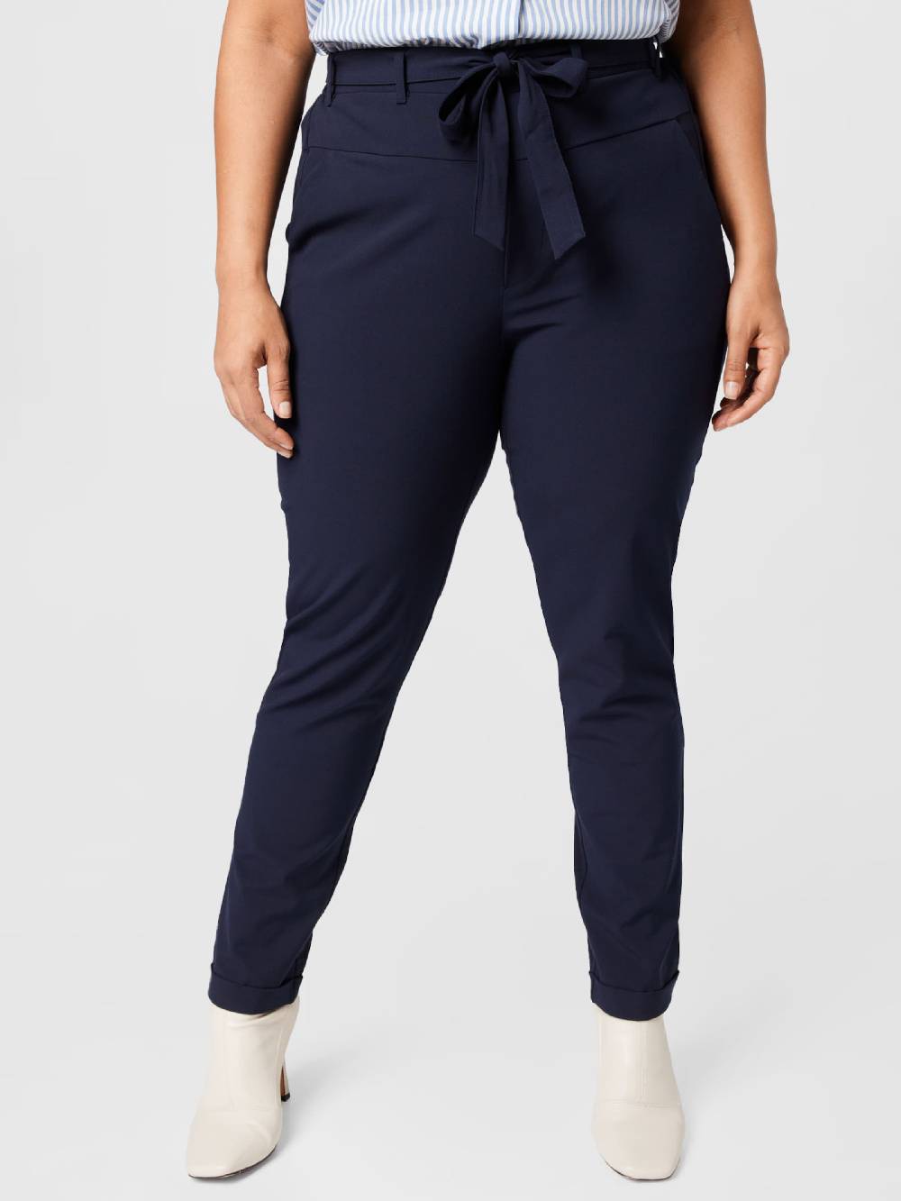 KAFFE CURVE Regular Pants 'Jia' In Ultramarine Blue