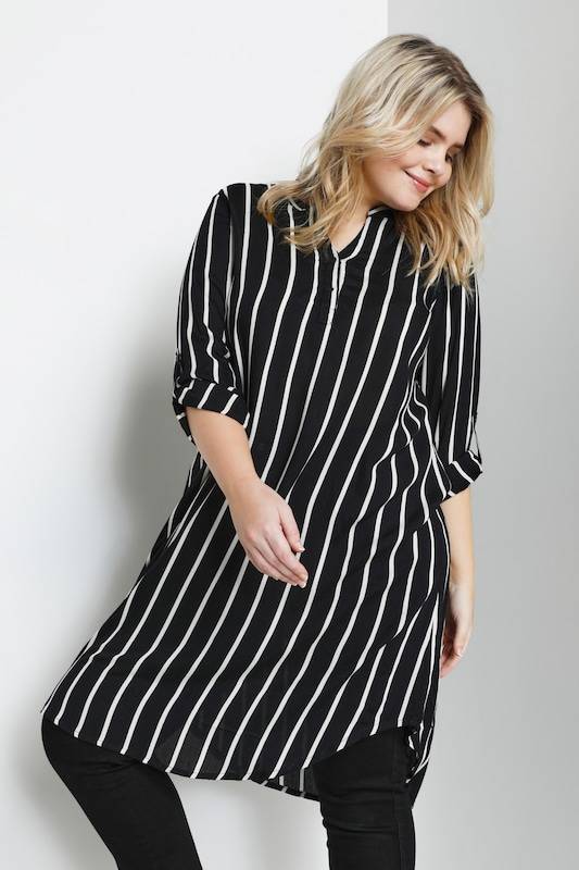KAFFE CURVE Shirt Dress 'Milana' in Black