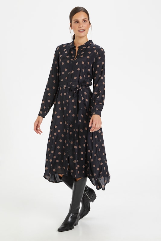 Kaffe Shirt Dress 'Oline' in Black