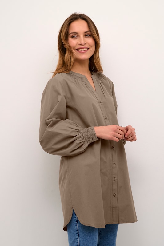 Kaffe Tunic 'Mie' in Sepia