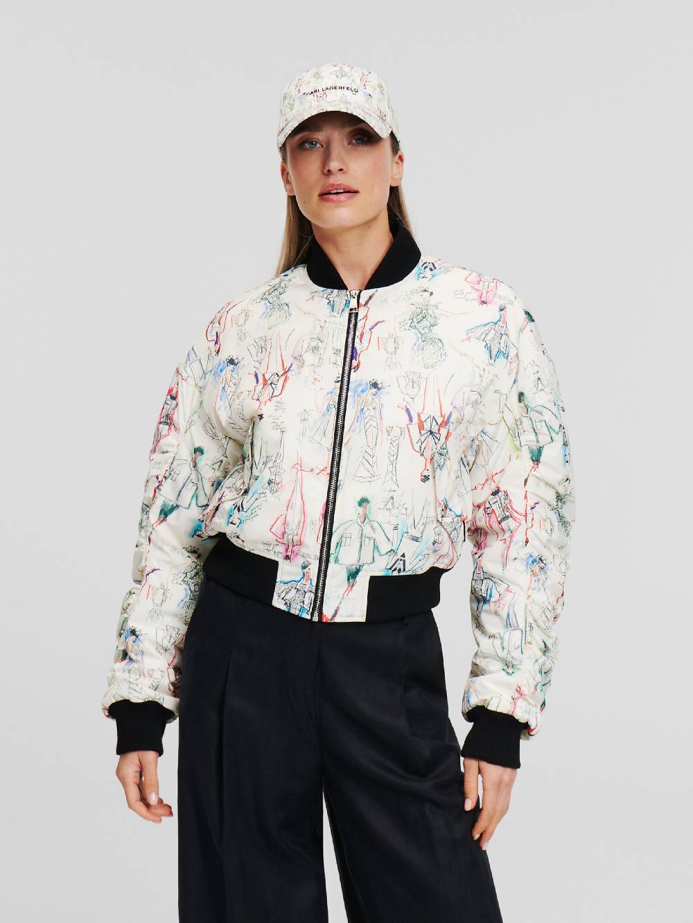 Karl Lagerfeld Between-Season Jacket In Mixed Colors