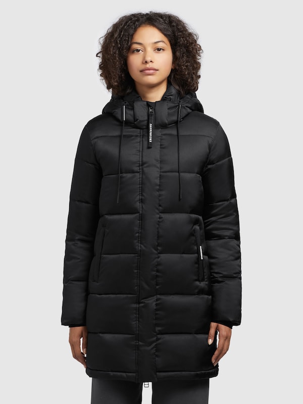 khujo Winter Coat 'WORD2' in Black