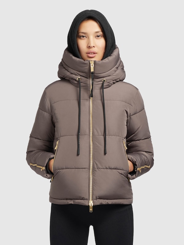 khujo Winter Jacket 'NELI' in Taupe