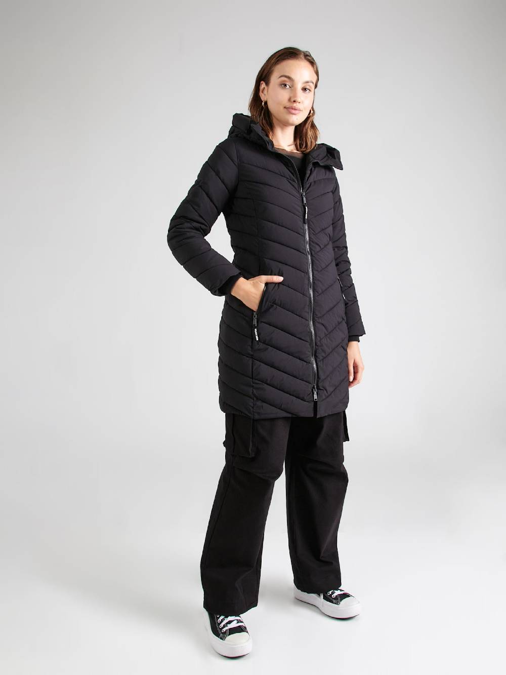 Lake View Winter Coat 'Ellinor' In Black