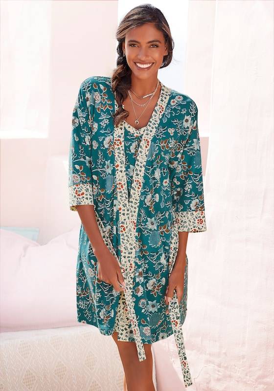 LASCANA Dressing Gown in Azure