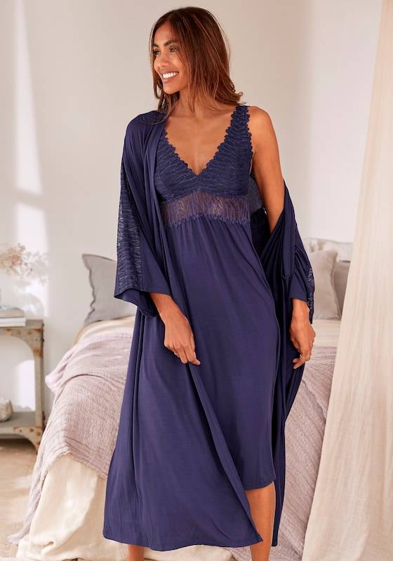 LASCANA Kimono in Dark Blue