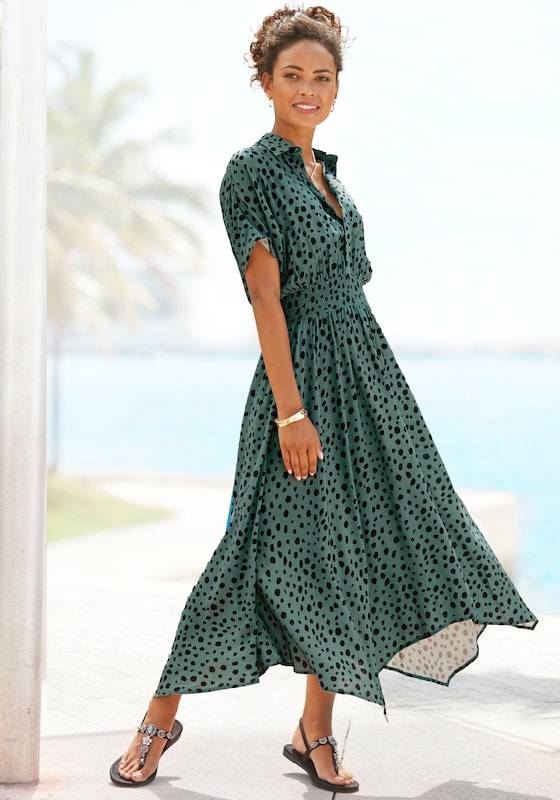 LASCANA Shirt Dress in Emerald