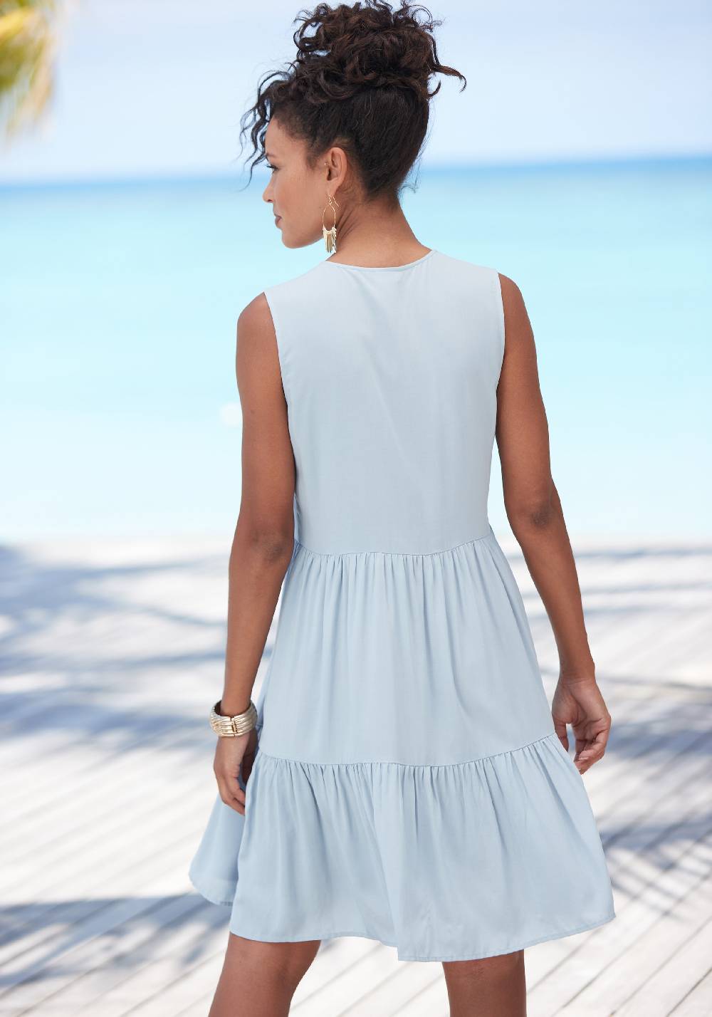 LASCANA Summer Dress In Pastel Blue