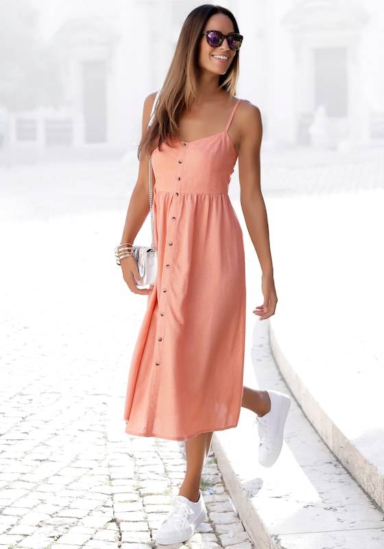 LASCANA Summer Dress in Peach