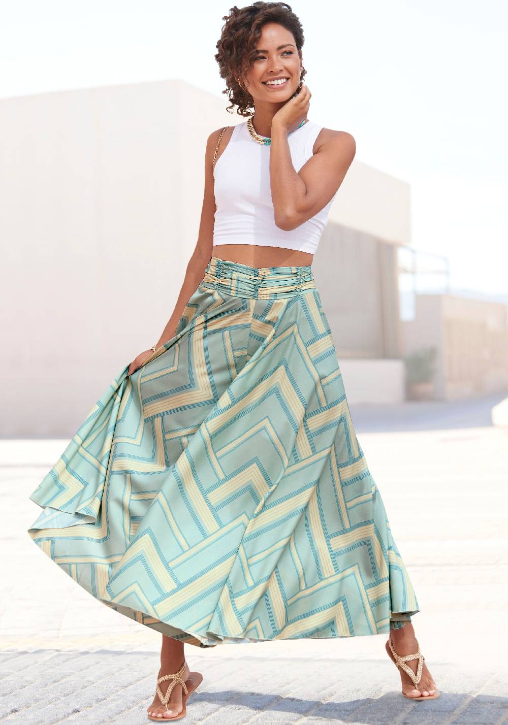 LASCANA Wide Leg Pants In Mint