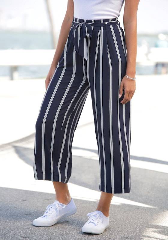 LASCANA Wide leg Pants in Navy