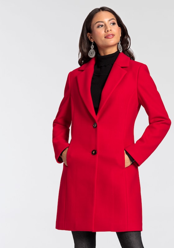 LAURA SCOTT Between-Seasons Coat in Red