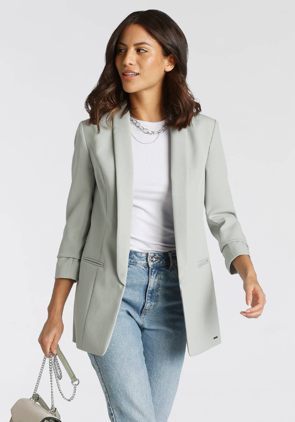 LAURA SCOTT Blazer In Green