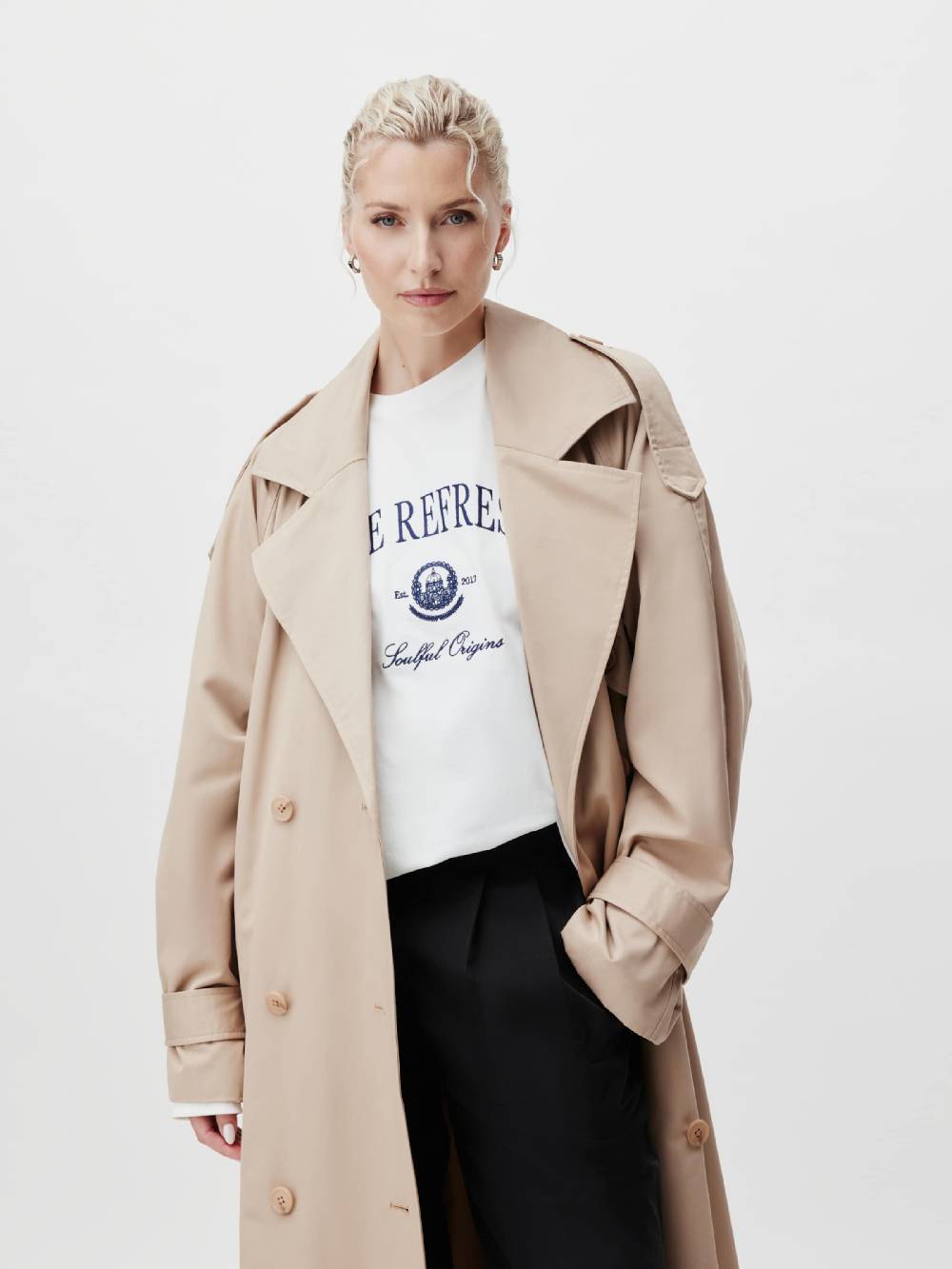 LeGer By Lena Gercke Between-Seasons Coat 'Alita' In Beige