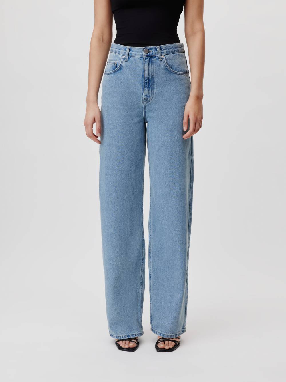 LeGer By Lena Gercke Wide Leg Jeans 'Cleo' In Blue Denim