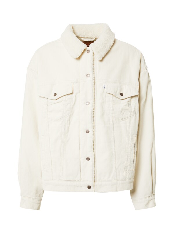 Levi's® Plus Between-Season Jacket 'PL 90s Sherpa Trucker' in White Denim
