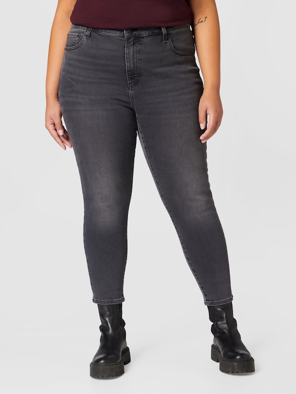 Levi's® Plus Skinny Jeans '721 PL Hi Rise Skinny' in Black Denim