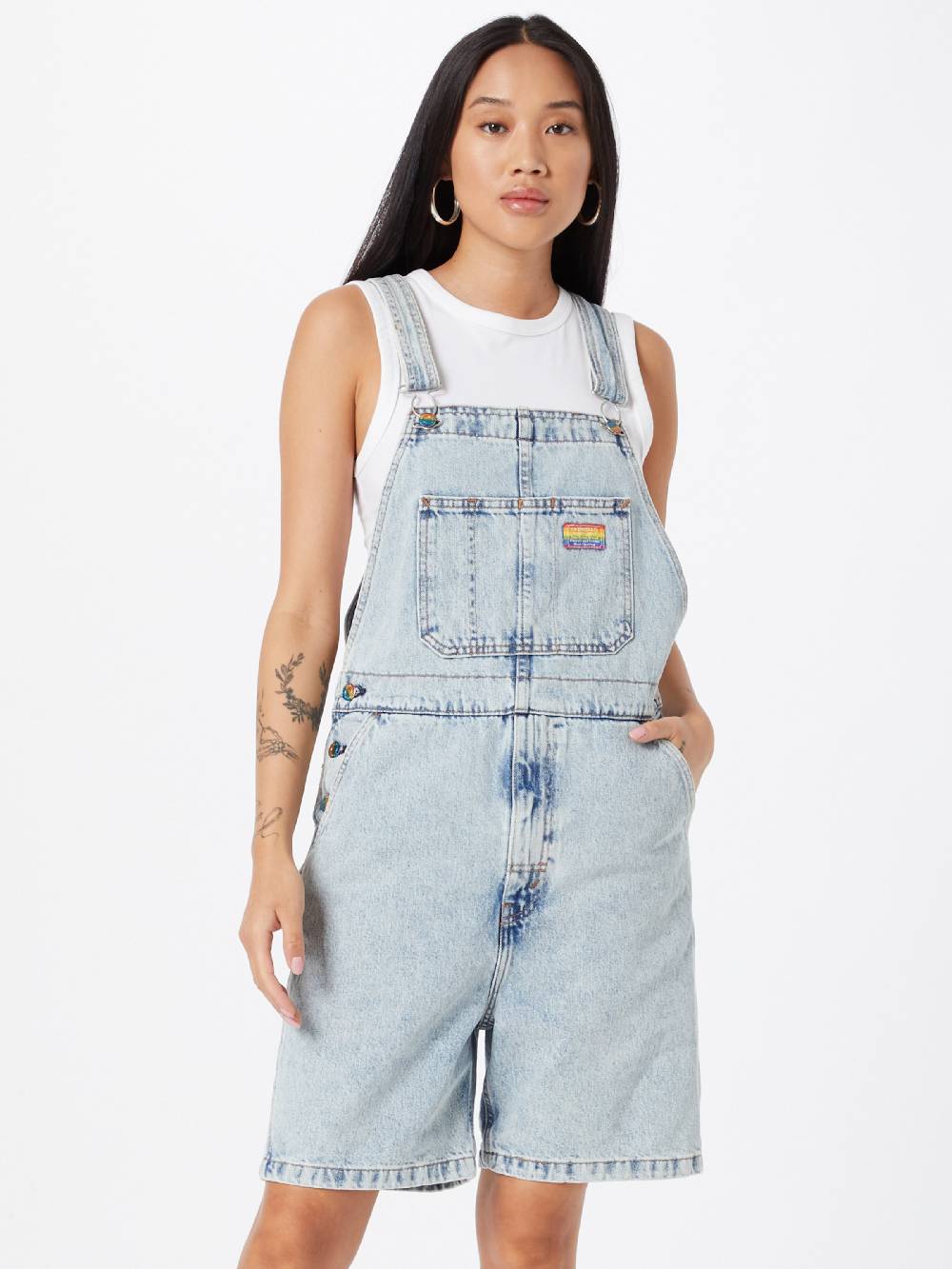 LEVI'S ® Regular Jean Overalls 'Liberation Short All' In Blue Denim
