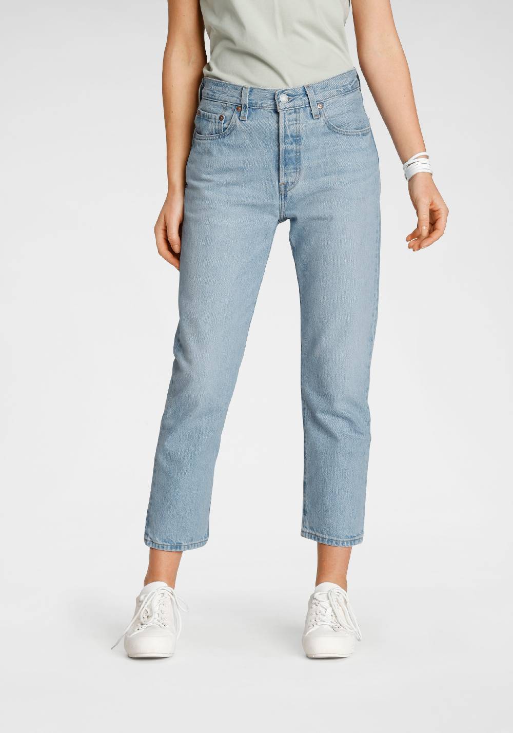LEVI'S ® Regular Jeans '501 Crop' In Blue Denim