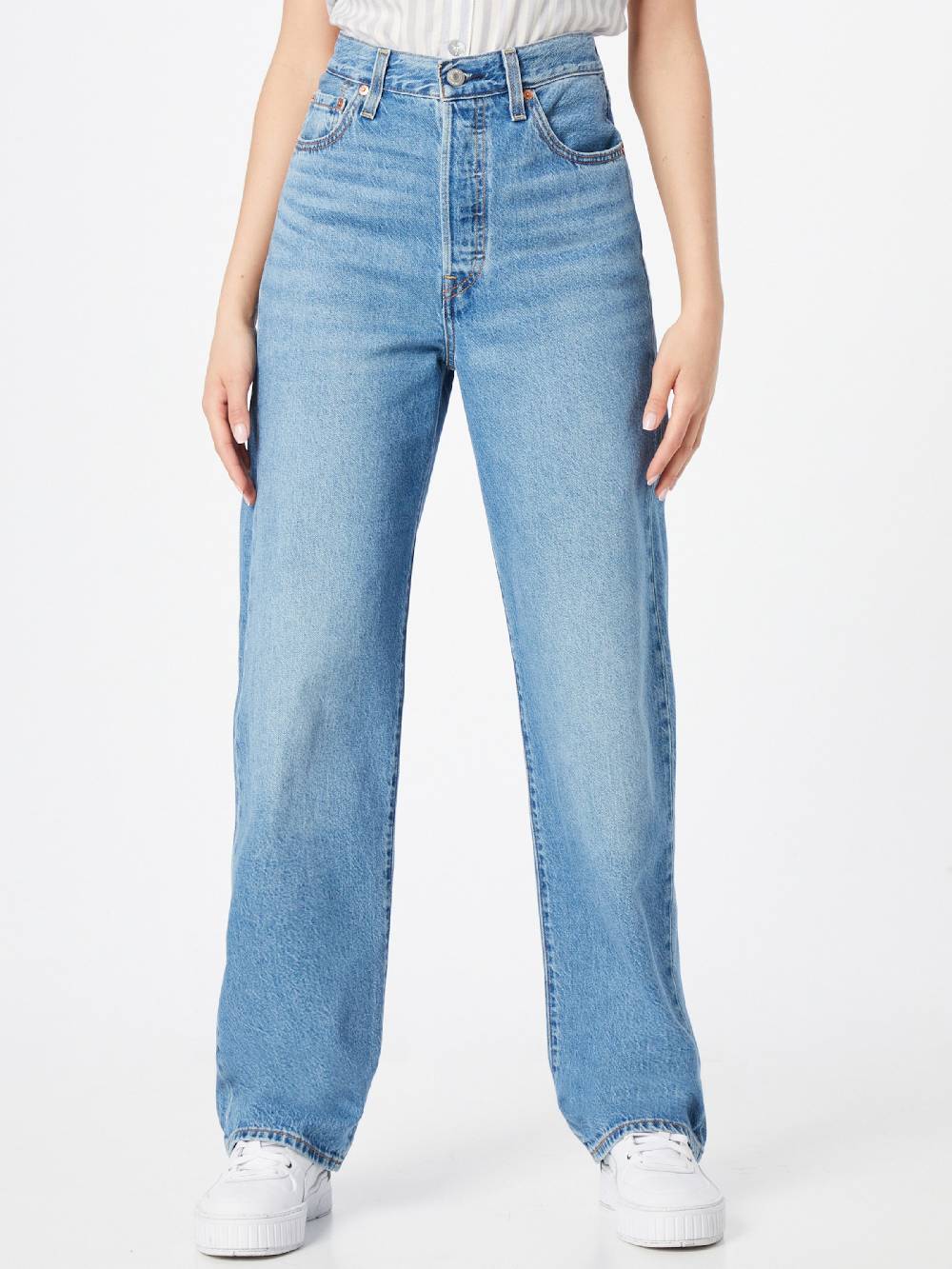 LEVI'S ® Regular Jeans 'Ribcage Straight Ankle Jeans' In Blue Denim