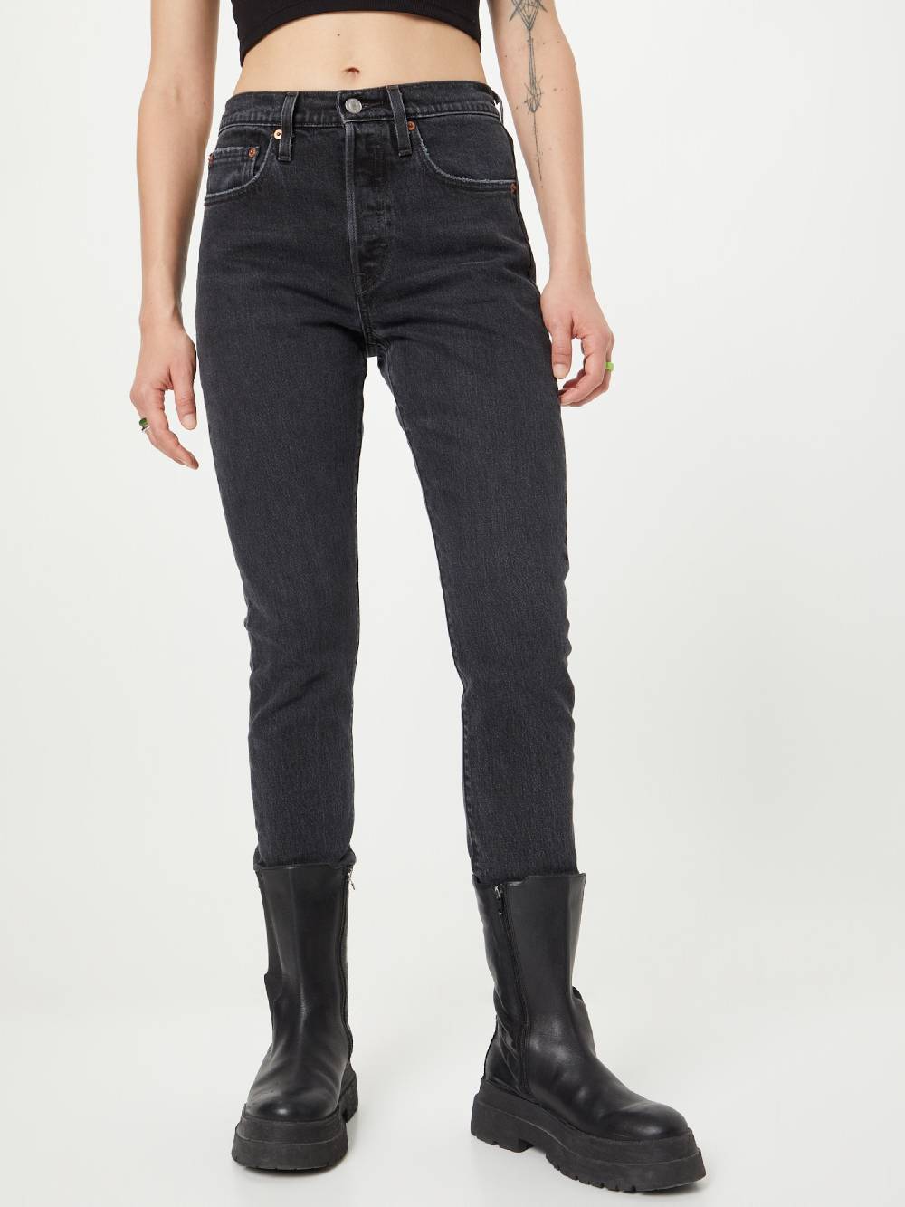 LEVI'S ® Slim Fit Jeans '501' In Grey Denim