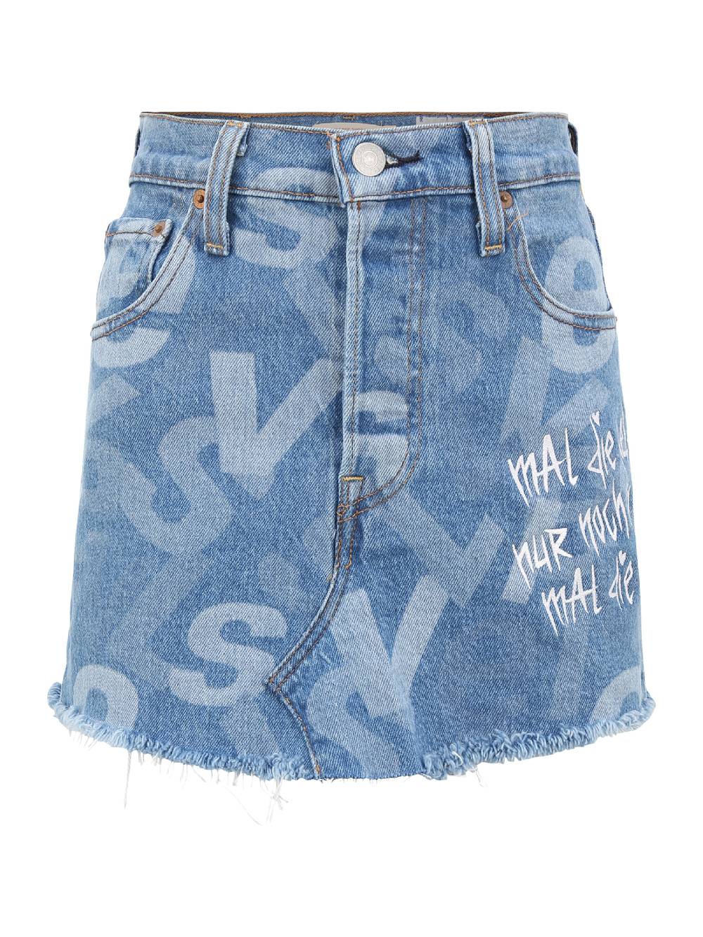 Levi's® Upcycling Skirt 'Wavvyboi Design' In Blue