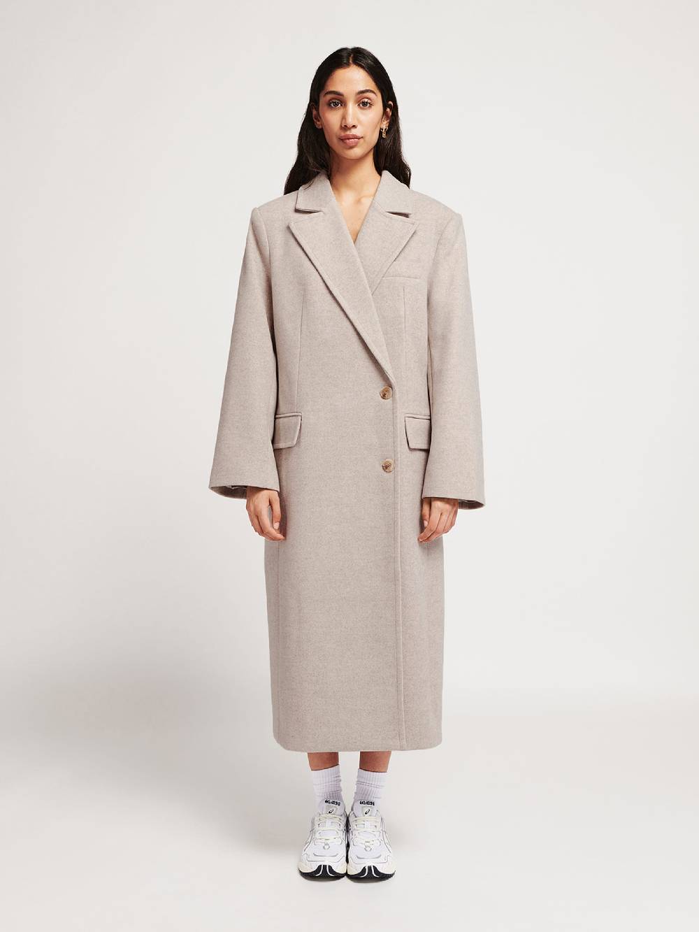 Lezu Between-Seasons Coat 'Kim' In Beige