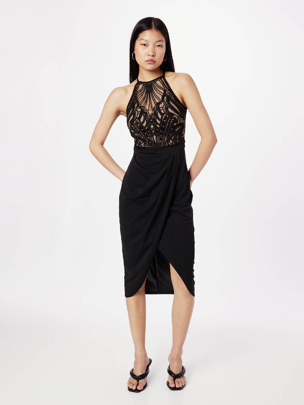 Lipsy Cocktail Dress 'Nelli' In Black