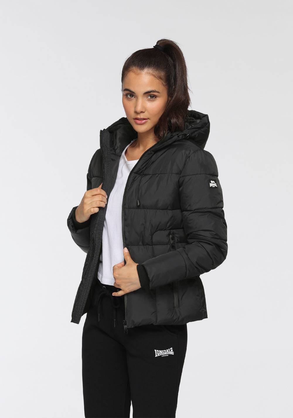 LONSDALE Winter Jacket In Black