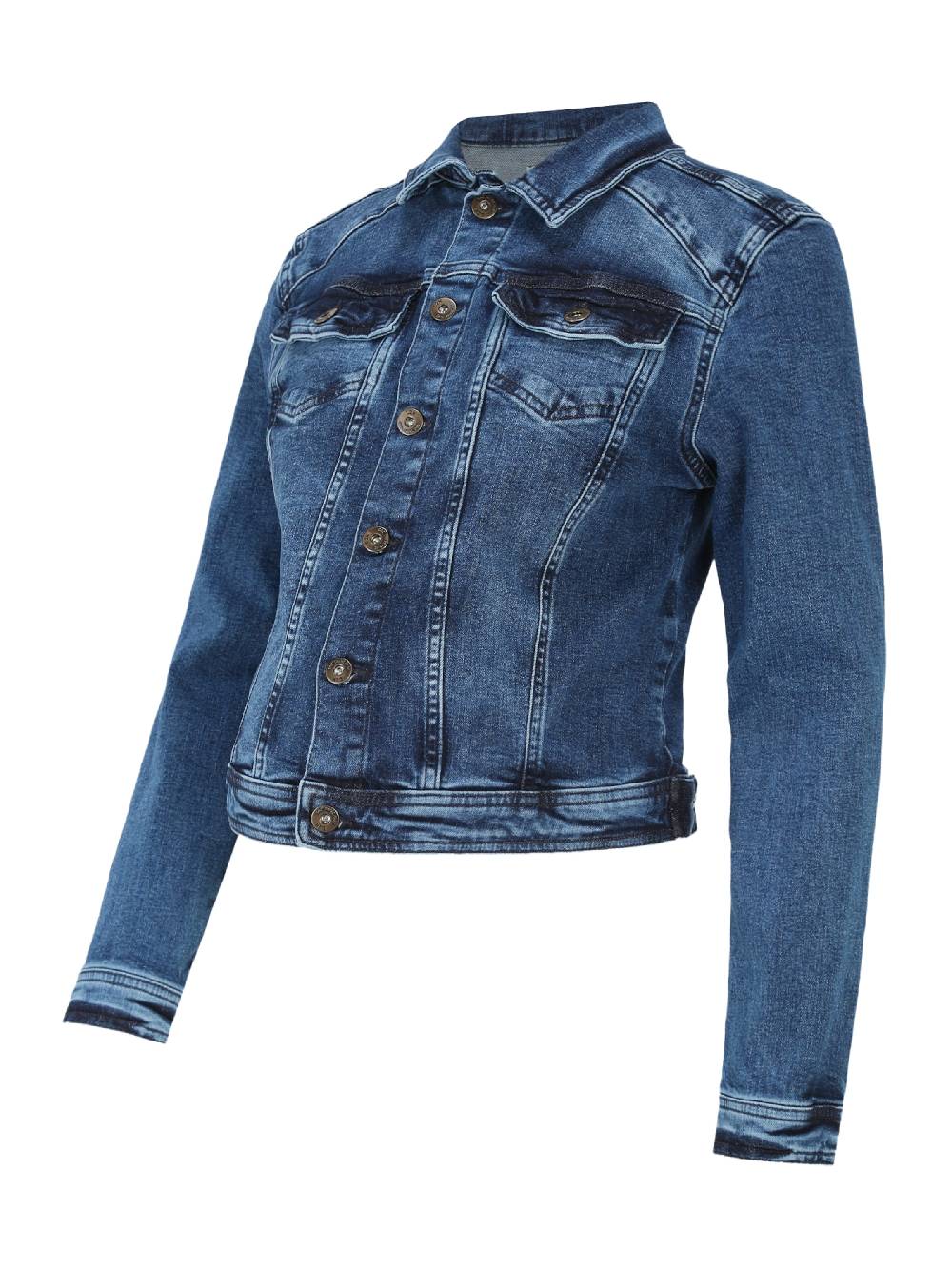 LOVE2WAIT Between-Season Jacket In Navy, Blue Denim