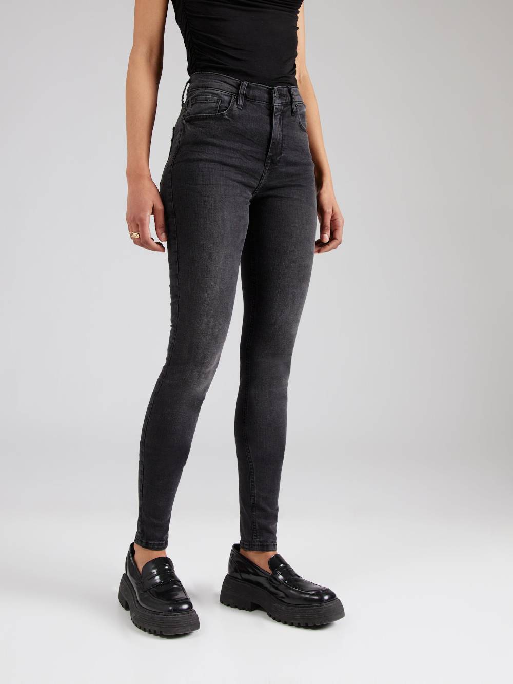 LTB Skinny Jeans 'AMY X' In Black Denim
