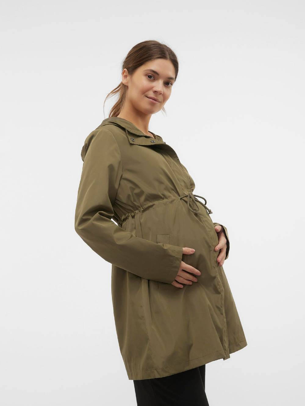 MAMALICIOUS Between-Seasons Parka 'ALMA' In Olive