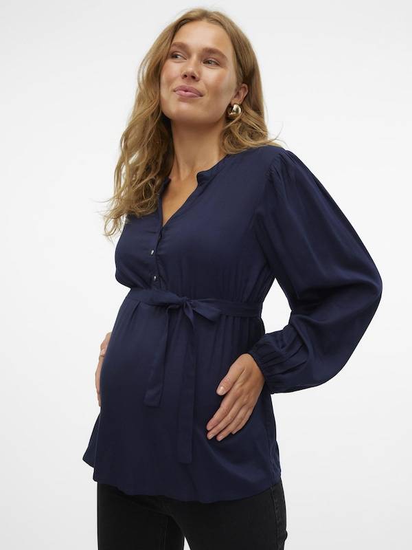 MAMALICIOUS Blouse 'MLMercy Lia' in Navy