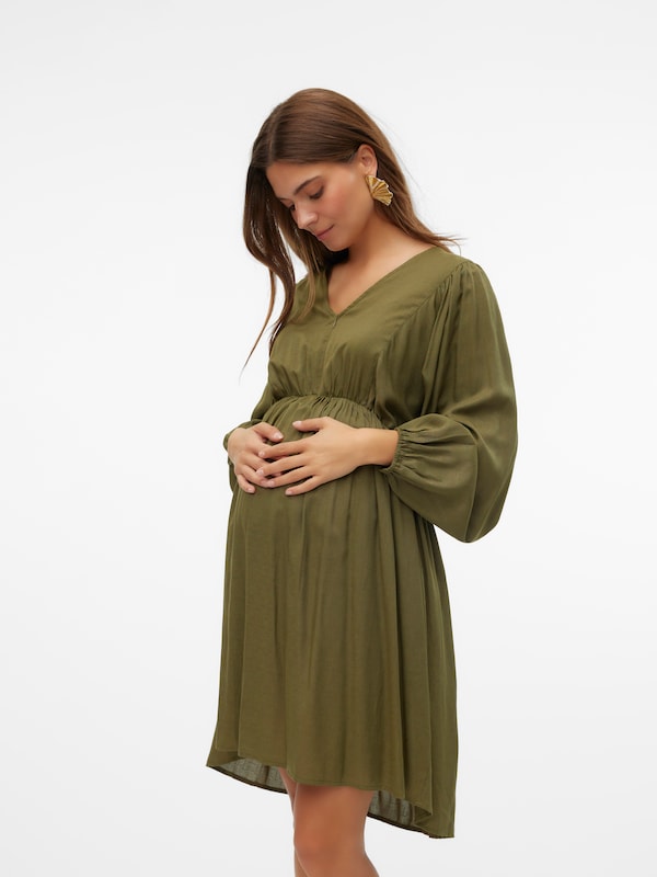 MAMALICIOUS Dress 'MLPINAR LIA' in Olive