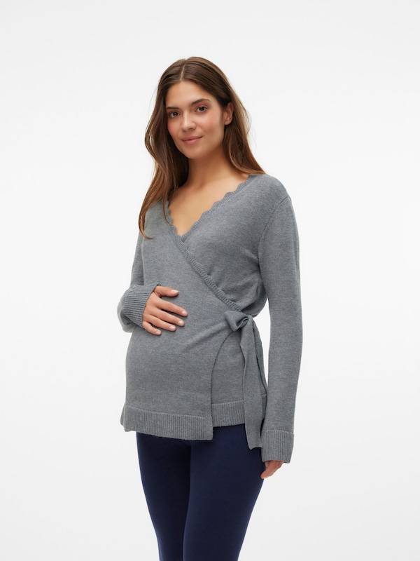 MAMALICIOUS Sweater in Mottled Grey