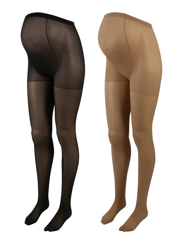 MAMALICIOUS Tights in Dark Beige, Black
