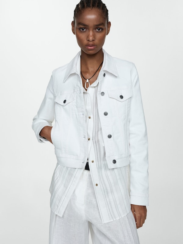 MANGO Between-Season Jacket 'VICKY' In White