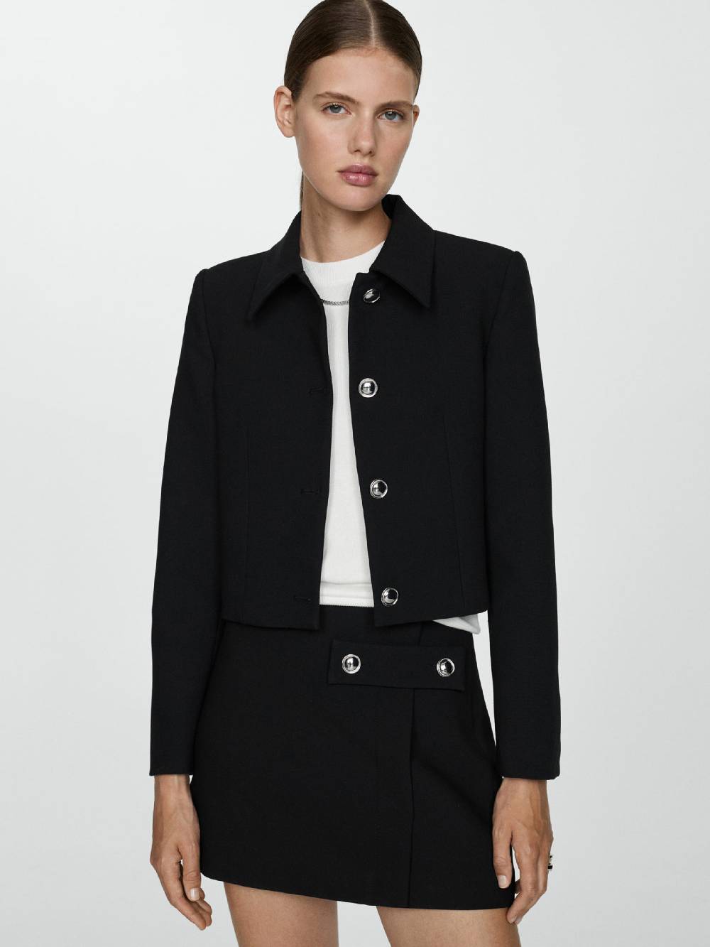 MANGO Blazer 'Doris' In Black