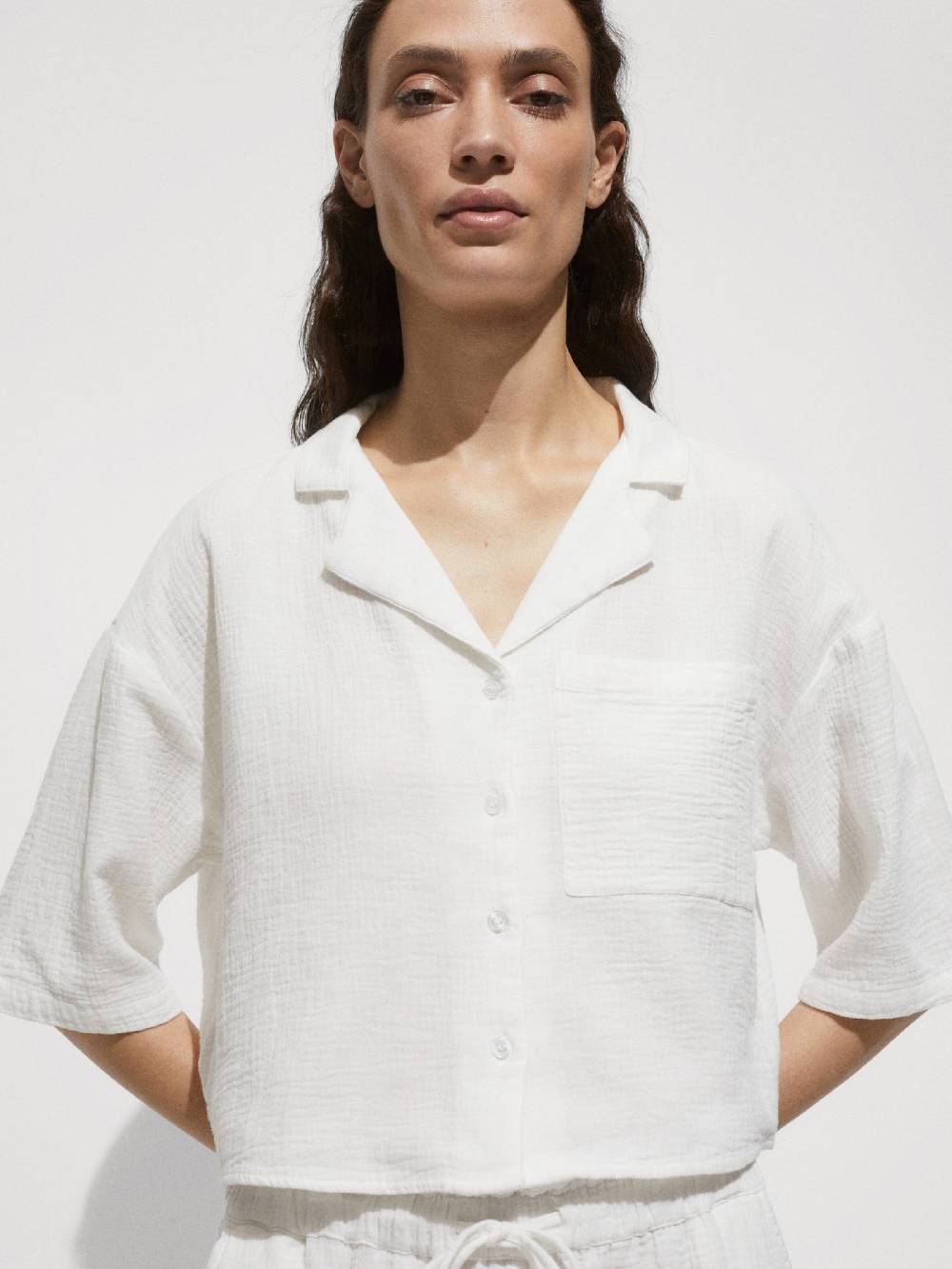MANGO Blouse In White