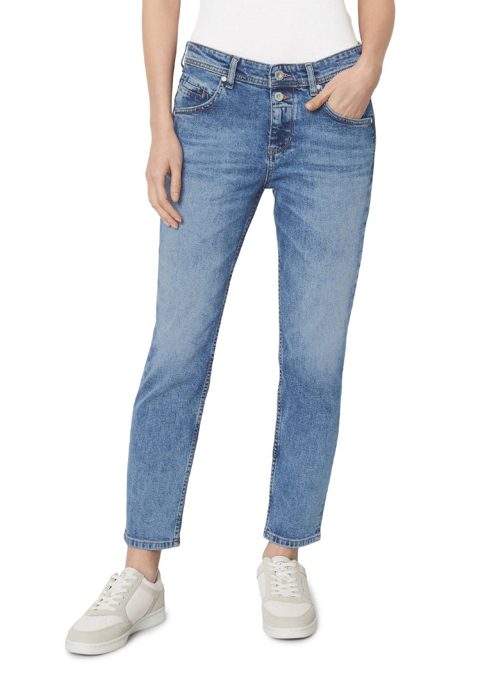 Marc O'Polo Loose Fit Jeans 'Theda' In Blue Denim