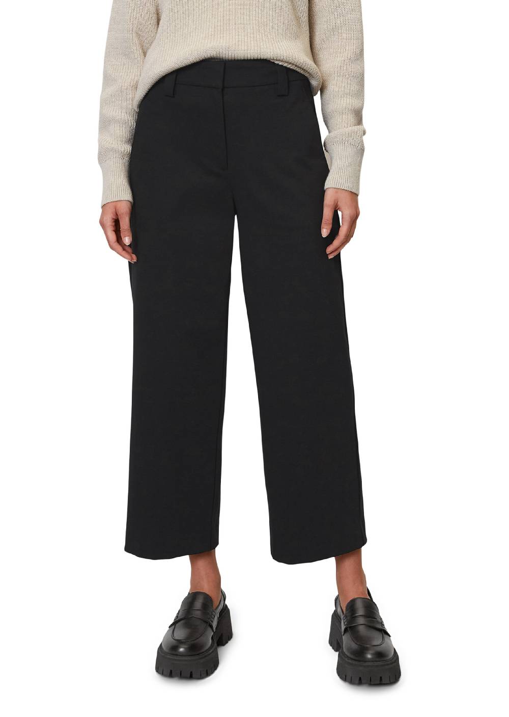 Marc O'Polo Wide Leg Pants In Black