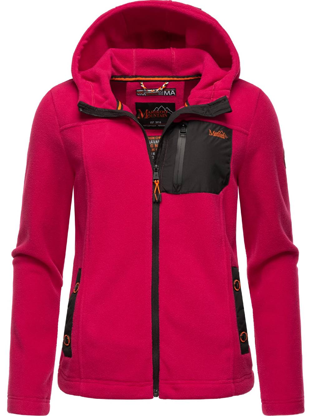 MARIKOO Fleece Jacket 'Mount Iwaki' In Raspberry