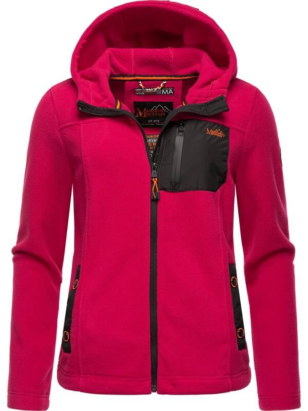 MARIKOO Fleece Jacket 'Mount Iwaki' in Raspberry