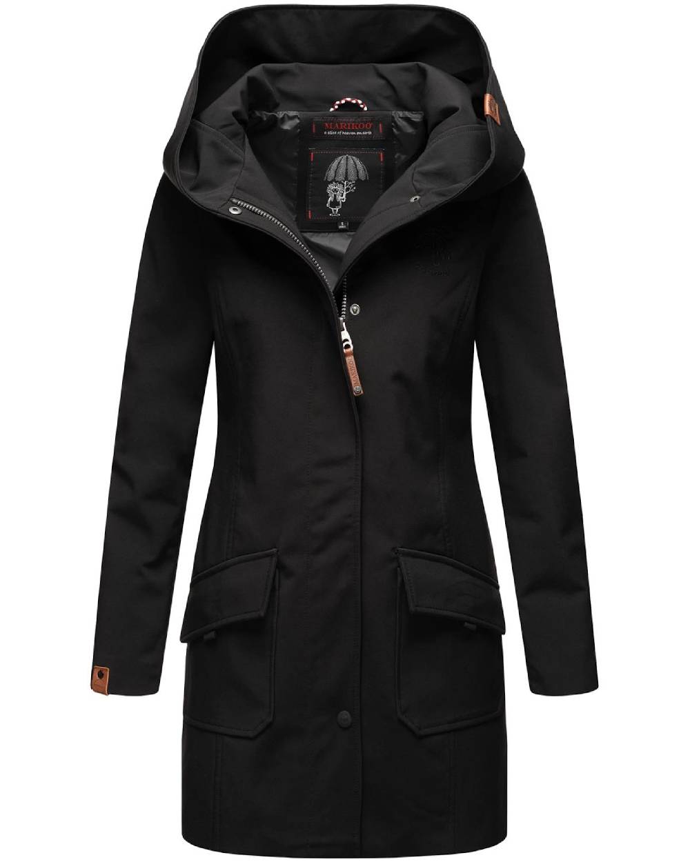MARIKOO Raincoat 'Mayleen' In Black