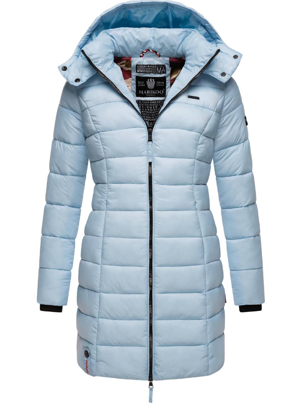 MARIKOO Winter Coat 'Abendsternchen' In Light Blue