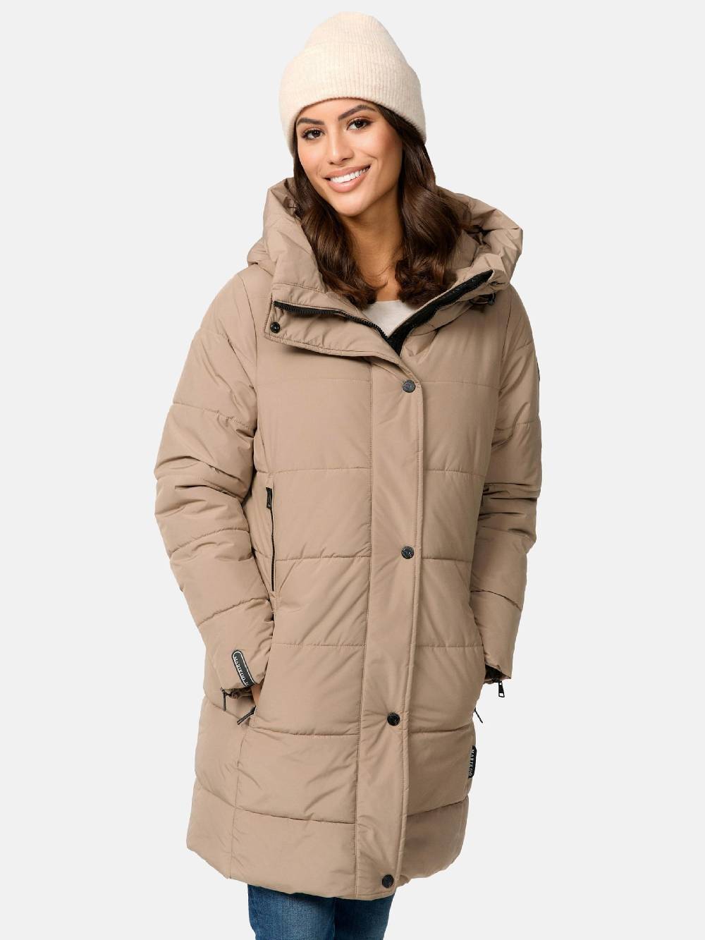 MARIKOO Winter Coat 'Karumikoo XVI' In Beige