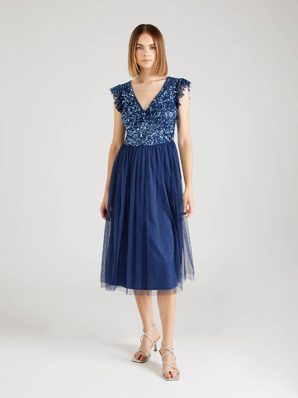 Maya Deluxe Cocktail Dress In Navy