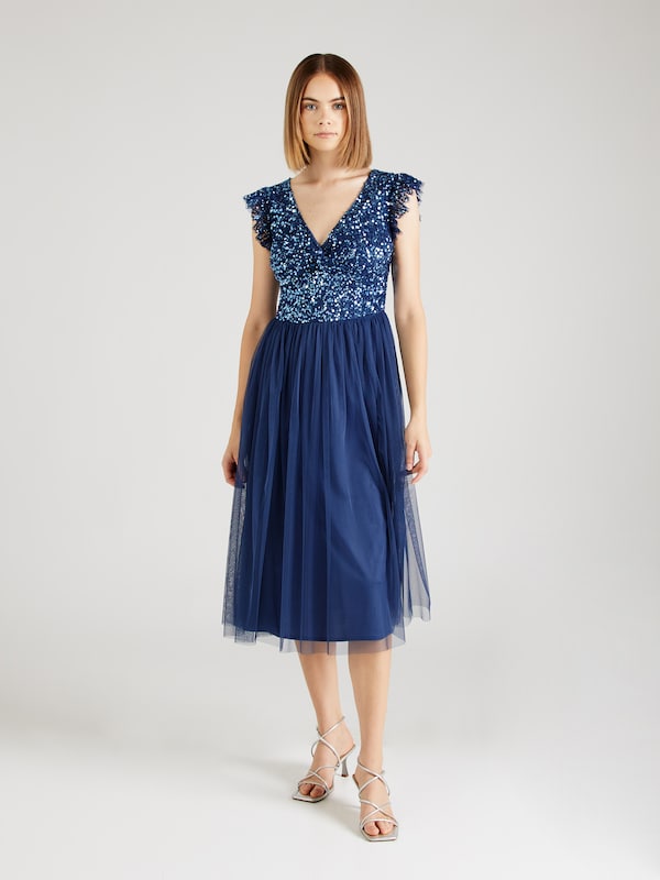 Maya Deluxe Cocktail Dress in Navy